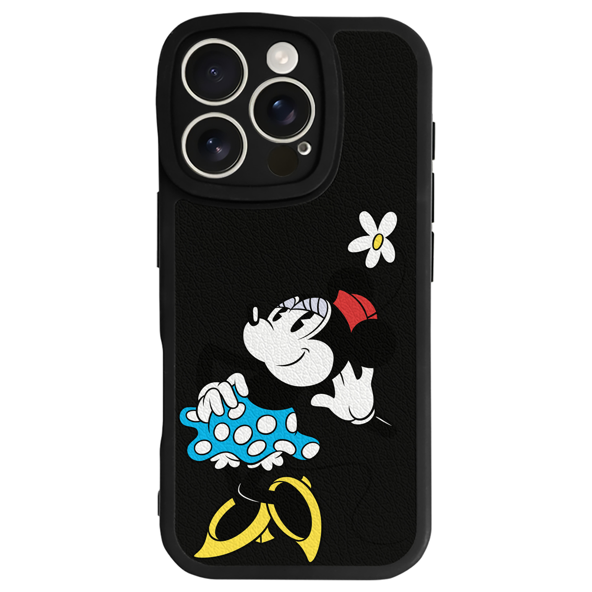 （画像用） ミッキーマウス Mickey Mouse 【iPhone 16シリーズ対応】シリコンスマホケース（レザー調） 材質：シリコン